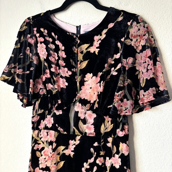 Modcloth Velvet Floral Soiree Saunter Maxi Dress Evening - Picture 2 of 15